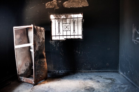 Name: Mohammed Ahmed Shaban Ghneim Location: Attatra, Beit Lahiya, northern Gaza Strip. Five families live in this house. Hit by tank shell on 6 January 2009