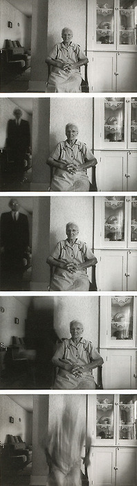 Duane Michals - Death Comes to the Old Lady, 1969
