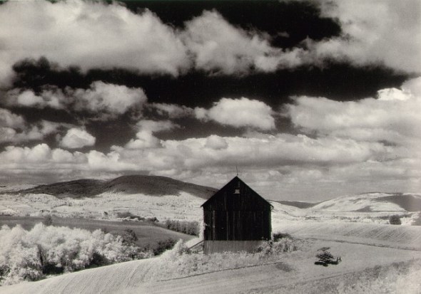 Minor White - Barn and Clouds