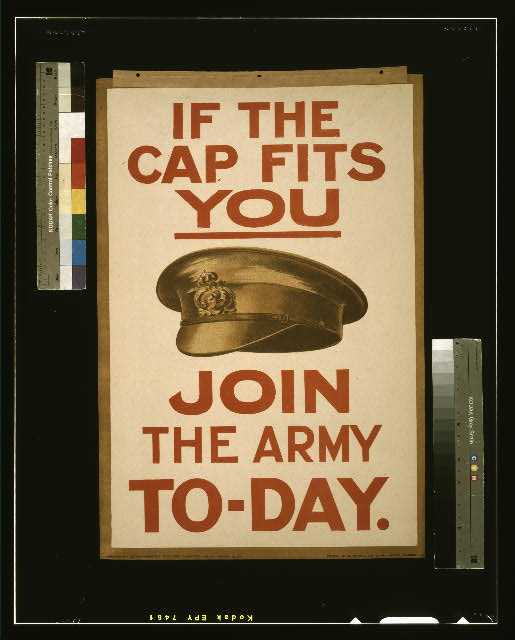 Póster de propaganda del ejército inglés, 1915