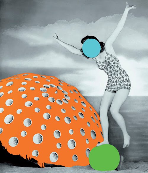John Baldessari - Umbrella (Orange): With Figure and Ball (Blue, Green), 2004