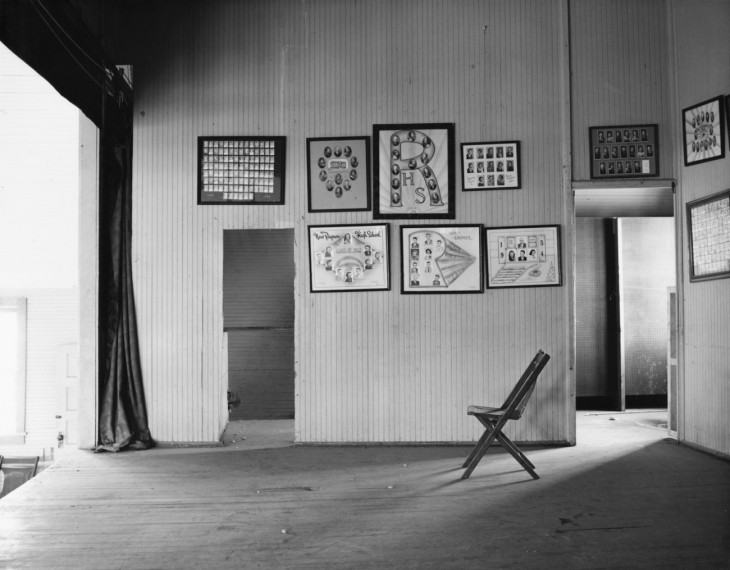 Robert Adams - Gymnasium, consolidated school (closed). New Raymer, Colorado, 1970