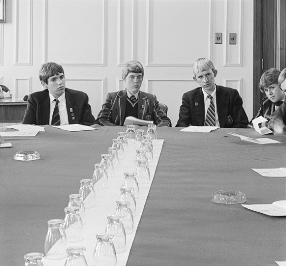 David Goldblatt - During a session of the Junior Town Council at the Town Hall. 1979/80